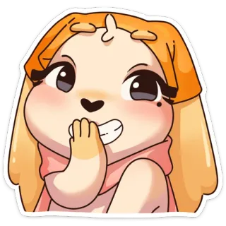 🤭 собака, милый, животное, мультфильм, иллюстрация whatsapp sticker