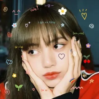 🍉 cute! i go >> tiny słodki, estetyczny, naklejka, kawaii, serce, kwiat, tęcza whatsapp sticker