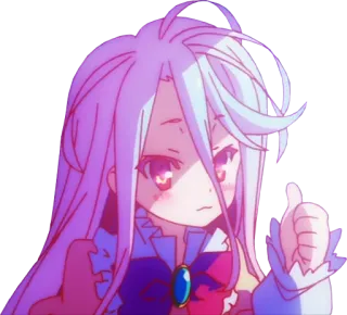 👍 Shiro No Game No Life Anime, Chica, Shiro, No Game No Life, Chibi, Lindo whatsapp sticker