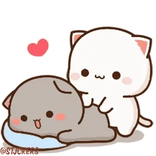 😻 gatto, carino, amore, cuore, kawaii telegram sticker