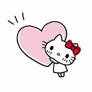 🍓 Hello Kitty hello kitty, kawaii, cute, heart, cartoon, sanrio, sticker telegram sticker