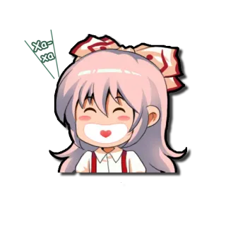 😆 Xa-xa อนิเมะ, ผู้หญิง, น่ารัก, มีความสุข, ยิ้ม telegram sticker