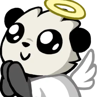 👼 anjo, auréola, fofo, desenho animado, animal telegram sticker