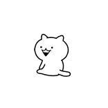 😏 mèo, dễ thương, nhãn dán, trắng, hoạt hình, đơn giản, động vật telegram sticker