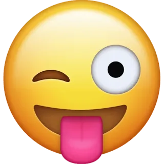 😜 emoji, face, winking, tongue, silly, fun telegram sticker