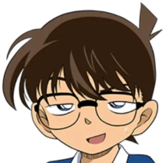 😒 Conan Edogawa Detective Conan นักสืบ, อนิเมะ, การ์ตูน, ตัวละคร, มังงะ, เด็กผู้ชาย telegram sticker