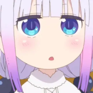 🍚 Kanna Kamui Miss Kobayashi's Dragon Maid Anime, Fofo, Kanna, Chibi, Dragon Maid whatsapp sticker