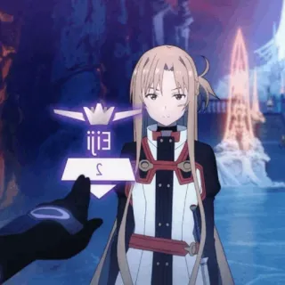 🧡 Asuna Yuuki Sword Art Online ¡¡¡3 アニメ, 剣, ファンタジー, 女の子, キャラクター telegram sticker