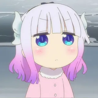 💕 Kanna Kamui Miss Kobayashi's Dragon Maid Anime, Kanna, Kanna Kamui, Chibi, Kawaii, Carino telegram sticker