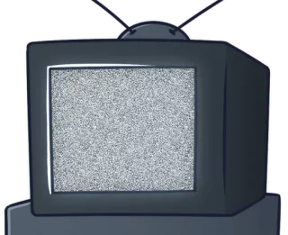 📺 televisie, statisch, vintage, retro, tv, scherm, analoog telegram sticker