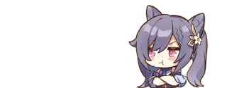🌟 Keqing Genshin Impact Anime, Video game, Desenho animado, Bonito, Personagem, Keqing, Genshin Impact telegram sticker