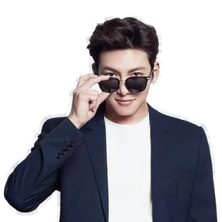 😎 homem, óculos de sol, terno, retrato, masculino whatsapp sticker