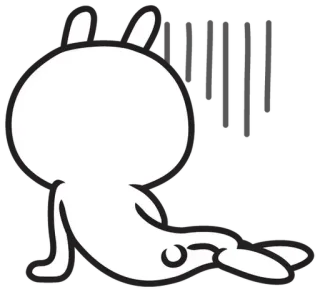 😞 królik, zwierzę, naklejka, słodkie, kreskówka telegram sticker