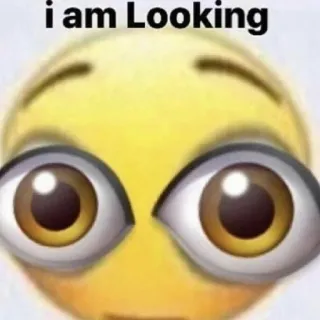 👀 i am Looking Эмодзи, Смотрящий, Глаза, Мем whatsapp sticker