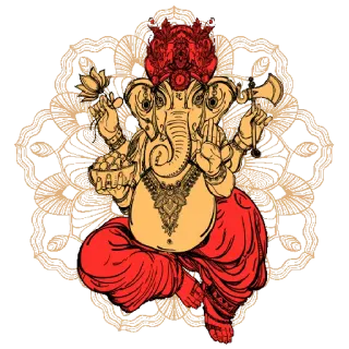 😌 Ganesha Indù, Dio, Elefante, Divinità, Ganesh, Indiano telegram sticker