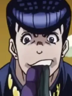 😀 Josuke Higashikata JoJo's Bizarre Adventure Anime, Manga, Le bizzarre avventure di JoJo, Josuke Higashikata, Diamond is Unbreakable whatsapp sticker