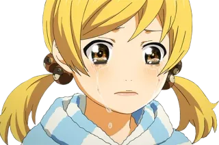 😭 Anime, weinen, traurig, Mädchen, Tränen, Cartoon whatsapp sticker