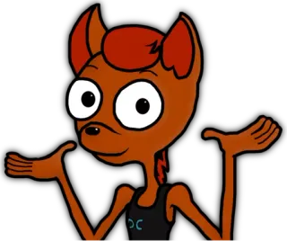 🤷 Tier, Cartoon, Hund, Illustration, lustig, Achselzucken telegram sticker