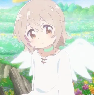 🌸 Anime, Ángel, Lindo, Personaje, Alas, Chica anime telegram sticker