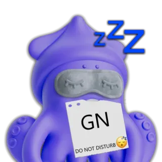 😴 GN
DO NOT DISTURB sono, lula, boa noite, não perturbe, desenho animado, fofo whatsapp sticker