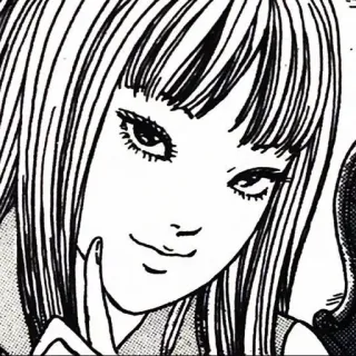 😊 Tomie Kawakami Tomie Manga, Horror, Junji Ito, Tomie, straszny, postać telegram sticker