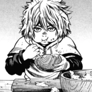 ⚔ niño, comida, manga, dibujo, alimento telegram sticker