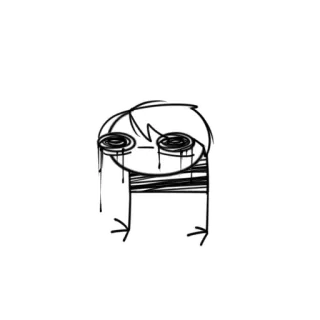 👤 человечек, эмо, грустный, слезы, рисунок, мультик, простой whatsapp sticker