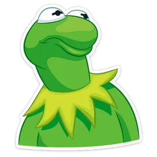 ☹️ Kermit the Frog Kermit, Muppets, frog, character, cartoon whatsapp sticker