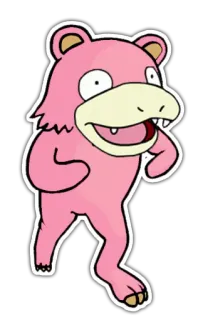 ⏳ Slowbro Pokemon pokemon, slowbro, różowy, zwierzę, kreskówka telegram sticker