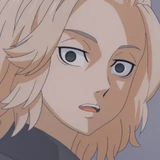 😳 Mikey Tokyo Revengers Anime, Mikey, Tokyo Revengers, Personnage, cheveux blonds telegram sticker