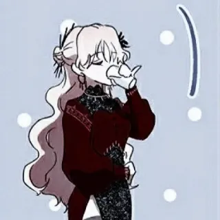 ⛩ kobieta, picie, kreskówka, elegancki, herbata, anime telegram sticker