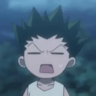 😥 Gon Freecss Hunter x Hunter gon freecss, hunter x hunter, anime, manga, expression, shocked telegram sticker