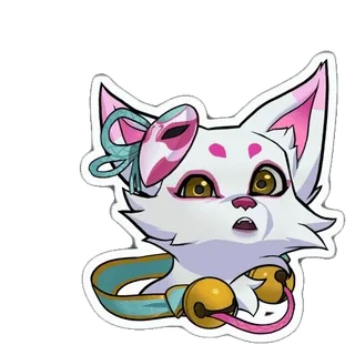 โ gatto, maschera, adesivo, animale, carino, animale domestico telegram sticker