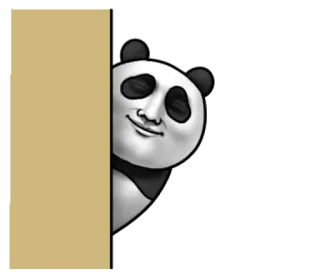 🙈 Panda, Meme, Podstępny, Zwierzę, Śmieszne, Kreskówka telegram sticker
