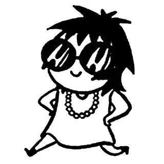 😎 Desenho animado, Óculos de sol, Desenho, Personagem, Colar whatsapp sticker