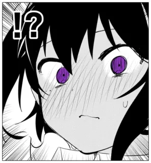😱 !?
 anime, manga, ekspresi, terkejut, seruan, pertanyaan, takut telegram sticker