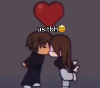 🌟 us tbh love, kiss, relationship, cartoon, tbh telegram sticker