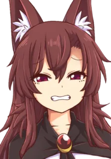 😬 Anime, Manga, Vosmeisje, Kemonomimi, Schattig, Boos, Furry telegram sticker