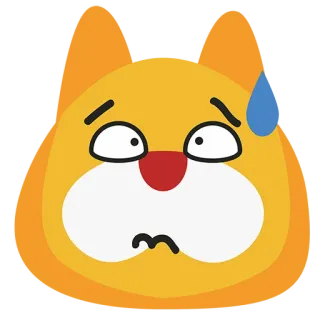 😥 Cartoon, Emotion, Besorgt, Verängstigt, Schweißtropfen whatsapp sticker