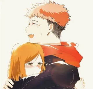 😭 アニメ, ハグ, キャラクター, 友情, 愛情, 漫画 telegram sticker