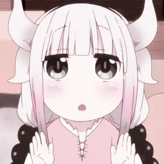 🎀 Kanna Kamui Miss Kobayashi's Dragon Maid Anime, Naga, Kawaii, Lucu, Kanna, Manga, Chibi telegram sticker
