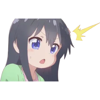 😲 anime, girl, surprised, cute, cartoon whatsapp sticker