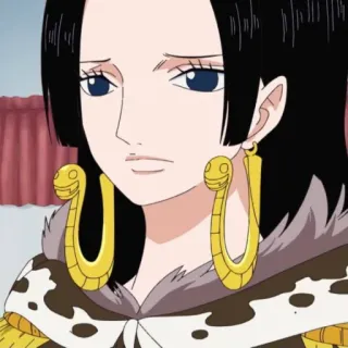 😔 Boa Hancock One Piece Anime, Mulher, Personagem, Brincos, Rainha telegram sticker