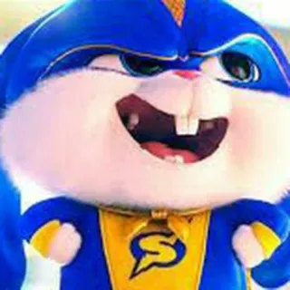 😙 Snowball The Secret Life of Pets ウサギ, バニー, スーパーヒーロー, 悪役, アニメ, 動物, ペット, ペット telegram sticker