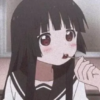 💘 Anime, Ragazza, Uniforme scolastica, Carina, Manga whatsapp sticker