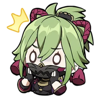 ⭐️ anime, chibi, cute, sticker, anime character, worried telegram sticker
