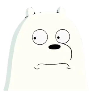 🐼 Ice Bear We Bare Bears Ice Bear, We Bare Bears, desenho animado, urso, engraçado, fofo, adesivo telegram sticker
