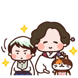 😊 Cartoni animati, Personaggi, Gatto, Kawaii, Carino telegram sticker