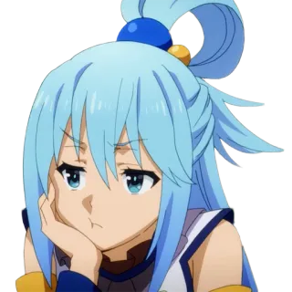 😑 Aqua KonoSuba Anime, Mangá, Personagem, Konosuba, Aqua telegram sticker