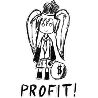 👌 PROFIT! 利益, お金, ドル, ビジネス, 漫画, イラスト telegram sticker